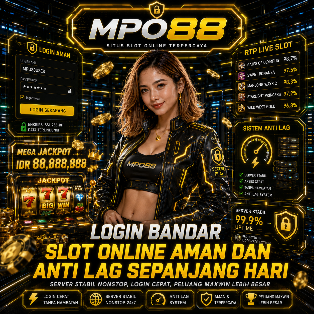 MPO88 : Login Bandar Slot Online Aman dan Anti Lag Sepanjang Hari